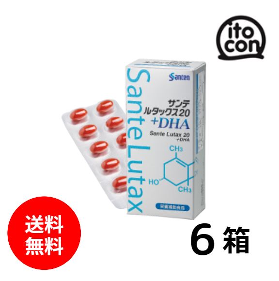 【送料無料】 サンテルタックス20+DHA 60粒 6箱 （約6か月分）