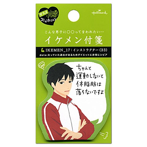 楽天市場 メール便ok イケメン付箋 Ikemen 17 インストラクター Efm 731 618 30枚入り ホールマーク ロコネコ