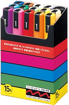 楽天市場】三菱鉛筆 ポスカ ナチュラルカラー 細字丸芯 PC-3M 7色 