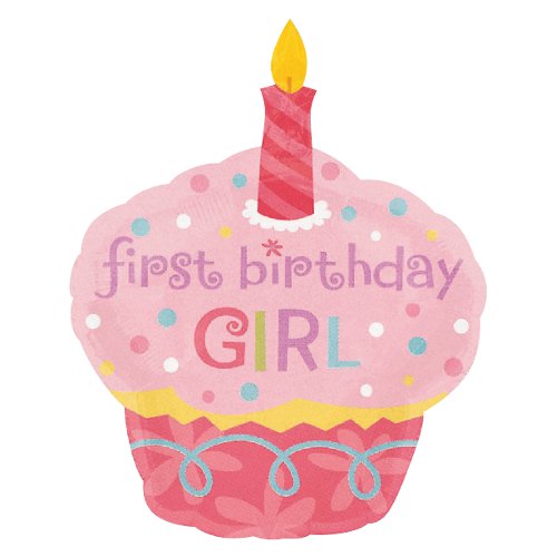 Loconeko First Birthday Balloon Sweet Little Cup Cake Girl Girl