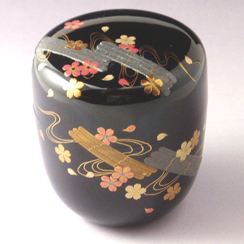 F1260 岡本陽斎 海松波蒔絵 黒塗 炉縁 共箱 茶道具 楽天市場】【茶道具】【送料・代引手数料無料】黒中棗柳に千鳥