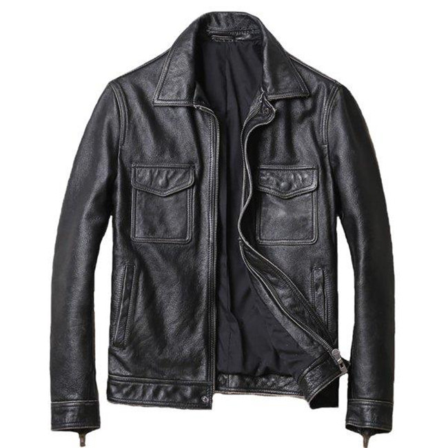 春秋冬 本革ジャケット カジュアル カッコイイ ライダースジャケット ファッション 革ジャン レザーコート カジュアル防風牛革製ジャケット 送料無料