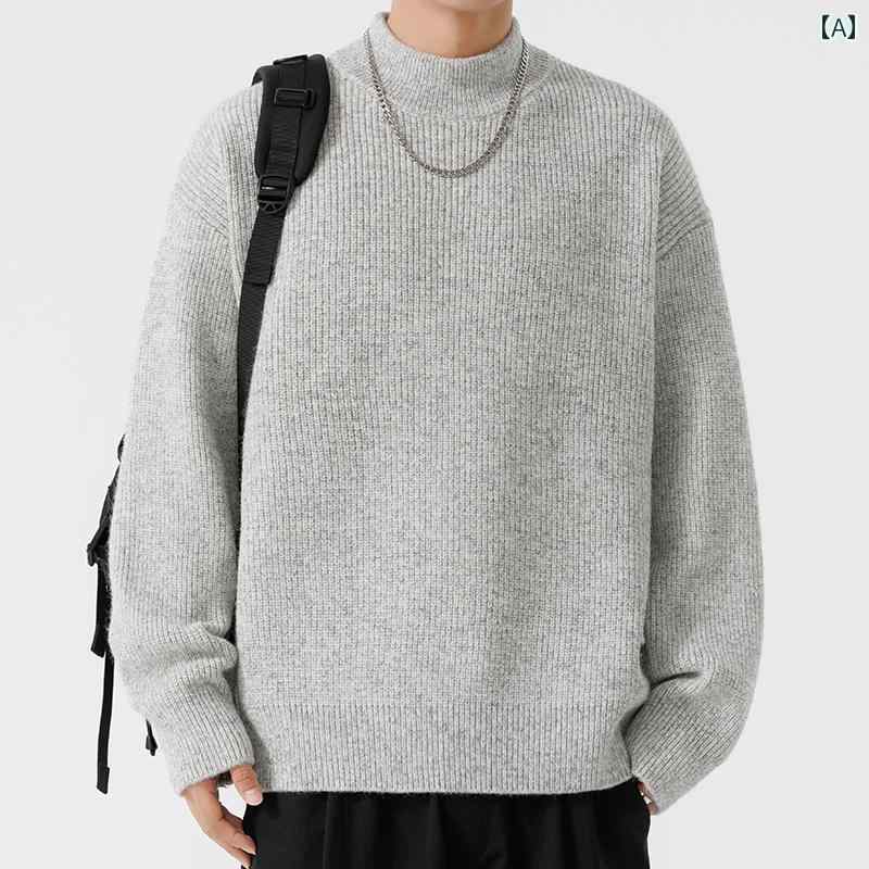 メンズ 流行り物 春夏 秋冬 かっこいい オシャレ モテ 成人男性用 成人男性服  服 韓国 分かりやすい 成年者 メンズタートルネックセーター 朦々たる 生あたたかい 編み物御召しもの 相応う 下着類 座標軸 プルオーバー
