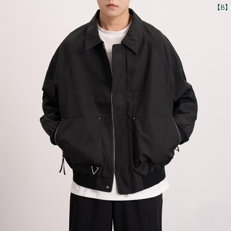 メンズ ファッション 春夏 秋冬 かっこいい オシャレ モテ 男性用 紳士服 服 韓国 シンプル 大人 春秋冬 メンズジャケット 韓国 軽量 大人 タイル ゆったり ショート ジャケット 高級感 ー カジュアル トップ