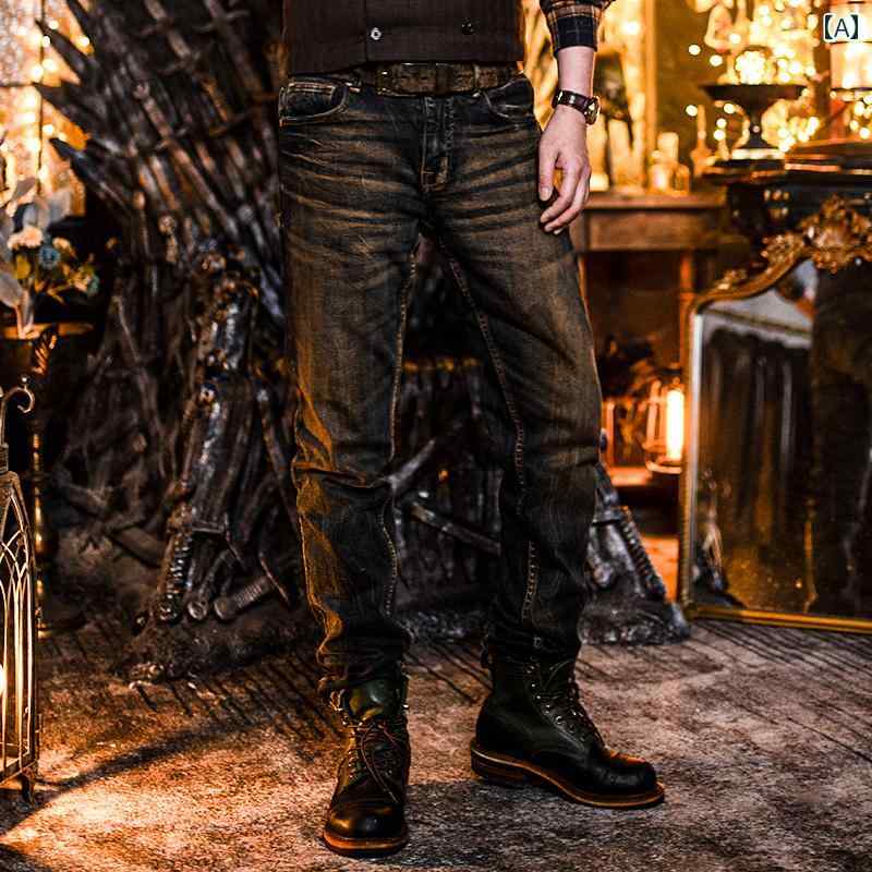 メンズ 流行り物 春夏 秋冬 かっこいい オシャレ モテ 成人男性用 成人男性服  服 韓国 分かりやすい 成年者 薄っぺら ジーンズデニム メンズ ウォッシュ 産業 不都合 産業 セルビッジデニム 引っ切り無い レッグ ズボン下