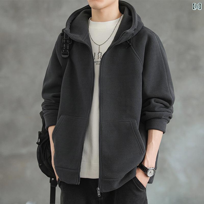 メンズ 流行り物 春夏 秋冬 かっこいい オシャレ モテ 成人男性用 成人男性服  服 韓国 分かりやすい 成年者 メンズ両面 フリース ジレー トレイナー ボンネット 今めかしい 朦々たる 心地よい 上衣