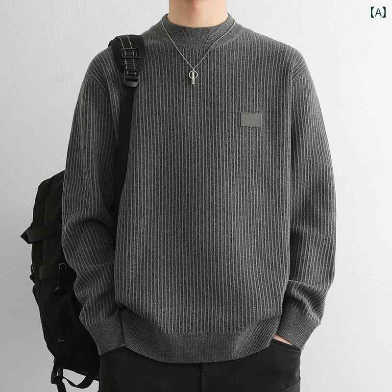 メンズ 流行り物 春夏 秋冬 かっこいい オシャレ モテ 成人男性用 成人男性服  服 韓国 分かりやすい 成年者 メンズ タートルネックティーシャツ 羊毛 ティーシャツ 生あたたかい 朦朦たるミッド のど首 編み物御召しもの