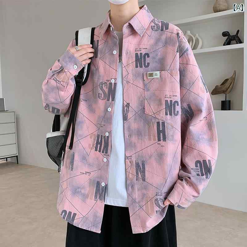 メンズ 流行り物 春夏 秋冬 かっこいい オシャレ モテ 成人男性用 成人男性服  服 韓国 分かりやすい 成年者 メンズ 綿 サクラ色 長袖 ティーシャツ 相応う 冷やりとした 高校生ティーシャツ 上衣