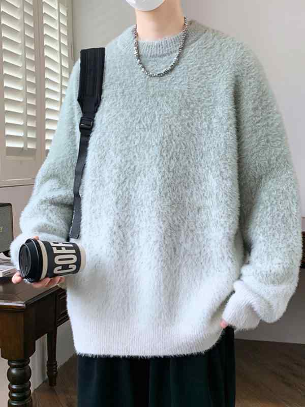メンズ 流行り物 春夏 秋冬 かっこいい オシャレ モテ 成人男性用 成人男性服  服 韓国 分かりやすい 成年者 メンズ スウェーター フリース 青少年 朦々たる フリース 裏地 生あたたかい グラデーション 編み物お召しもの