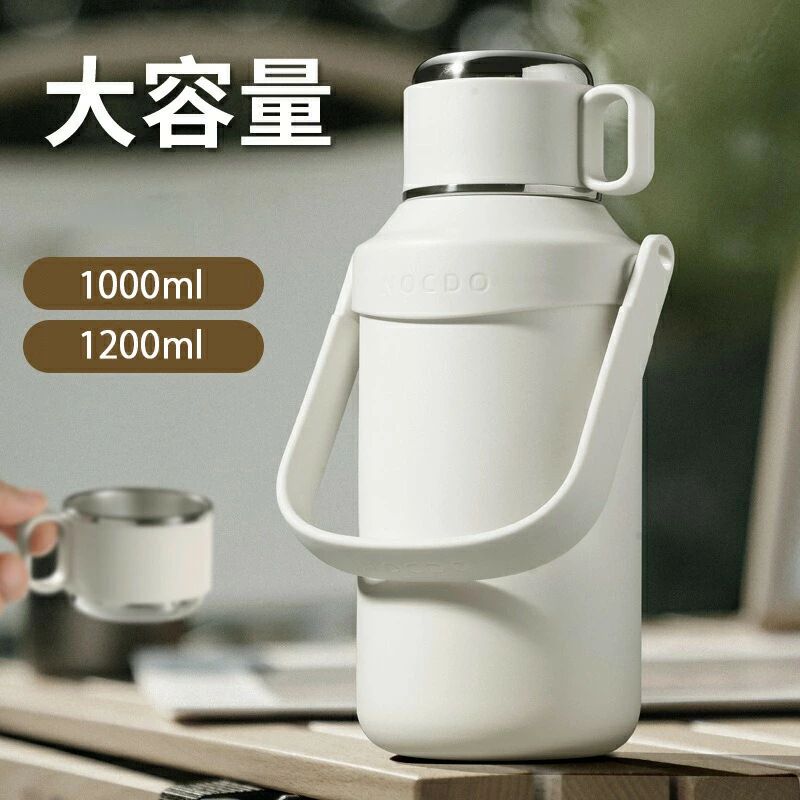 吸い筒 1リッター 保冷 保温 1L 1.2L 大電気容量 無意味さ断熱 二重社会システム 両用 魔法瓶 運動競技 ステンレス鋼瓶 マグカップ