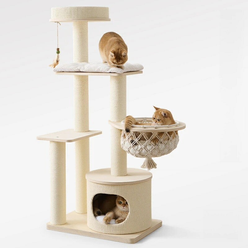 猫タワー キャットツリー コンパクト 省スペース 猫用 爪とぎ付き 猫ベッド 一体型 家庭用 小型｜イトウショップ20