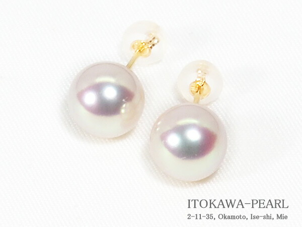 楽天市場】花珠真珠 範疇あこや真珠ピアス＜9.1mm＞スタッド