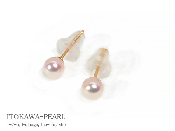 あこや真珠 ピアス＜4.1mm＞ スタッド・K18YG PE-7625 18,200円