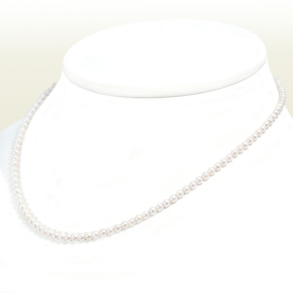 あこや真珠ベビーパール ネックレス＜3～3.5mm＞ アジャスター・シルバー N-12883
