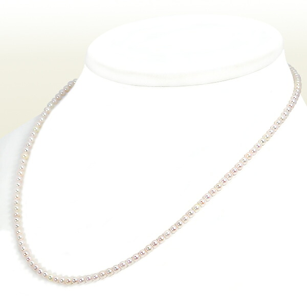 あこや真珠 ベビーパールネックレス<3~3.5mm> アジャスター・シルバー N-12972