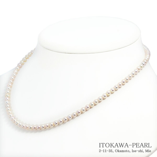 あこや真珠 ベビーパールネックレス＜4～4.5mm＞ アジャスター・シルバー N-13001