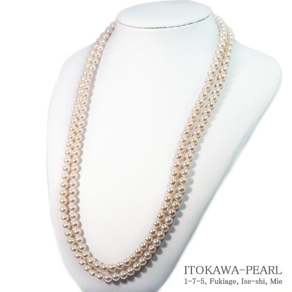 ロングネックレス(125.5cm)あこや真珠ネックレス＜6.5～7mm＞N-12209｜伊勢の真珠専門店　糸川真珠