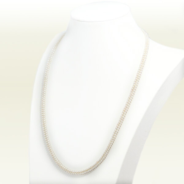 ベビーパールロングネックレス(116.5cm) あこや真珠ネックレス＜2.5～3mm＞ N-12983
