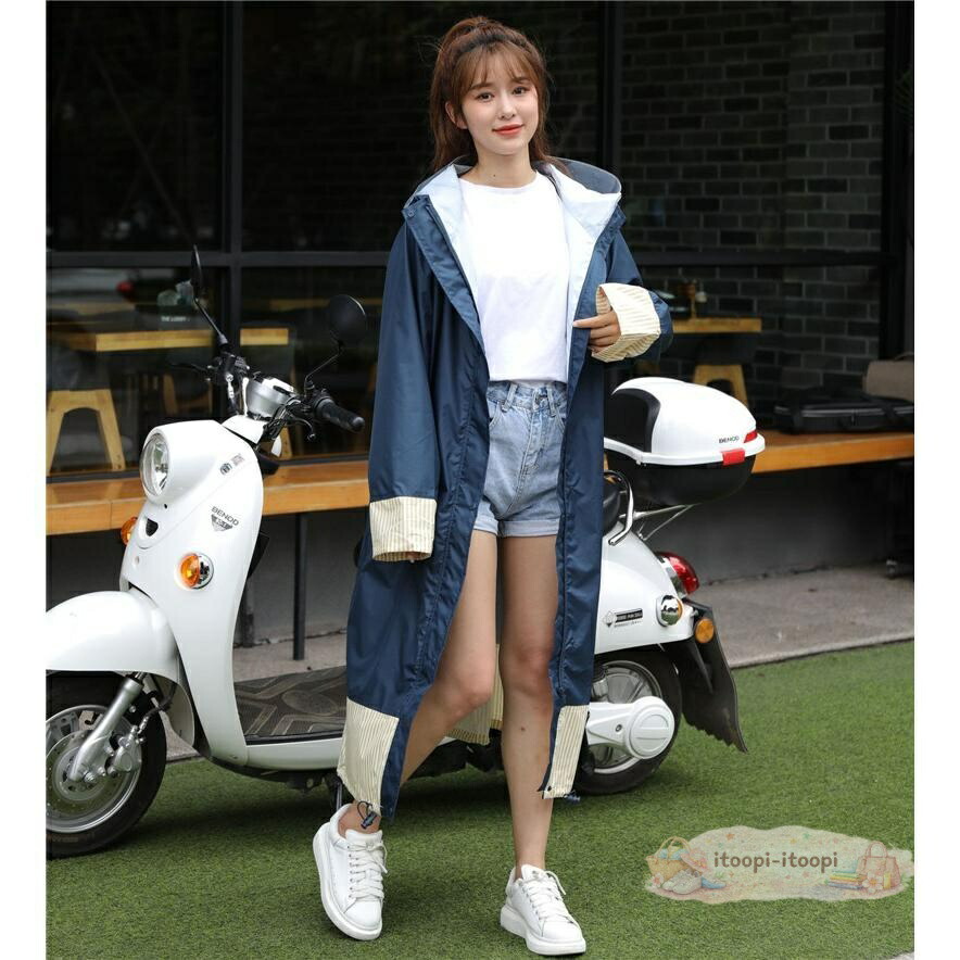 レインコート レディース メンズ 長め ロング フード付き 男女兼用 通勤 レインポンチョ 雨具 防水 自転車 リュック対応 カジュアル ファション