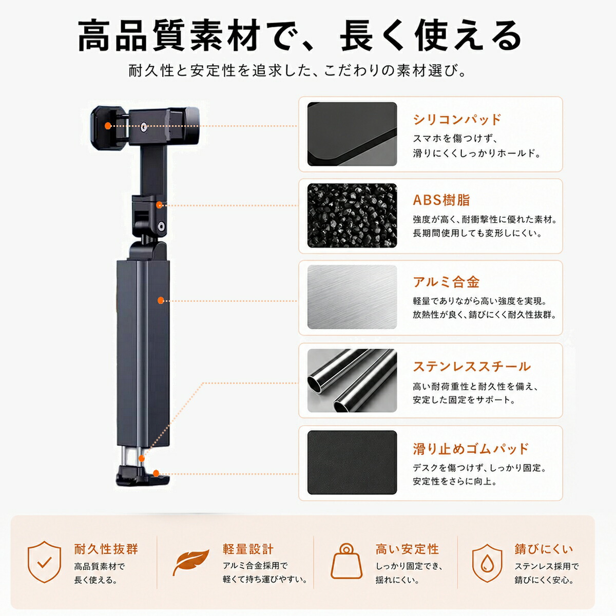 楽天市場 フレキシブルアームスタンド スマホ スマートフォン ホルダー アームスタンド 伸縮 固定 タブレットスタンド 360 11インチ回転 フレキシブル アームスタンド クリップ 寝ながら 卓上スタンド ポールジョイント アルミ合金 縦 横 自由 車載ホルダー 宅配便送料