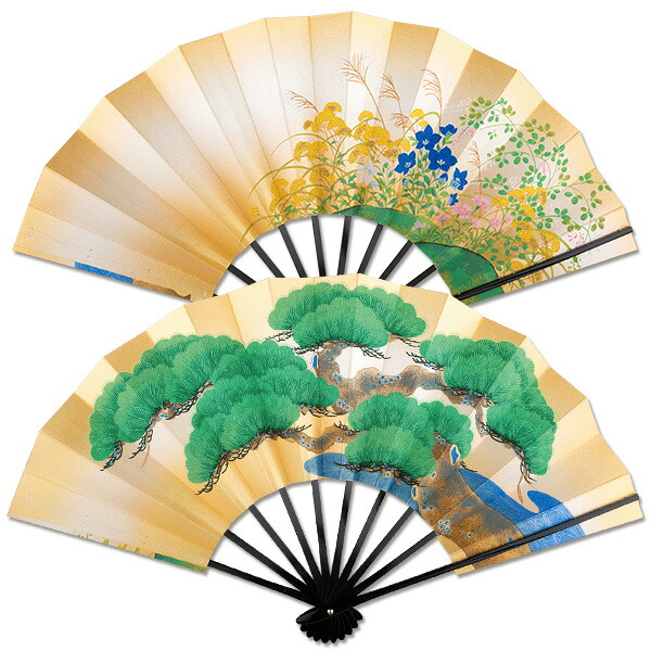 楽天市場】飾り京扇子 舞扇子タイプ 群鶴 緑松 : 扇子司 伊藤常 楽天市場店