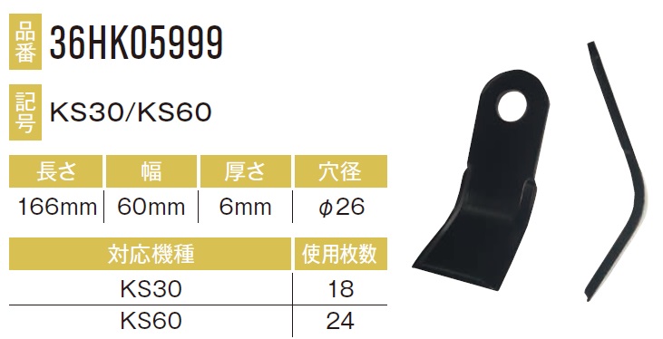 クサカルドン KS60用ナイフ 24本セット36HK05999&times;24本 【東日興産/TONICHI/TN/安価社外品/替刃/爪】｜イトウノウキ