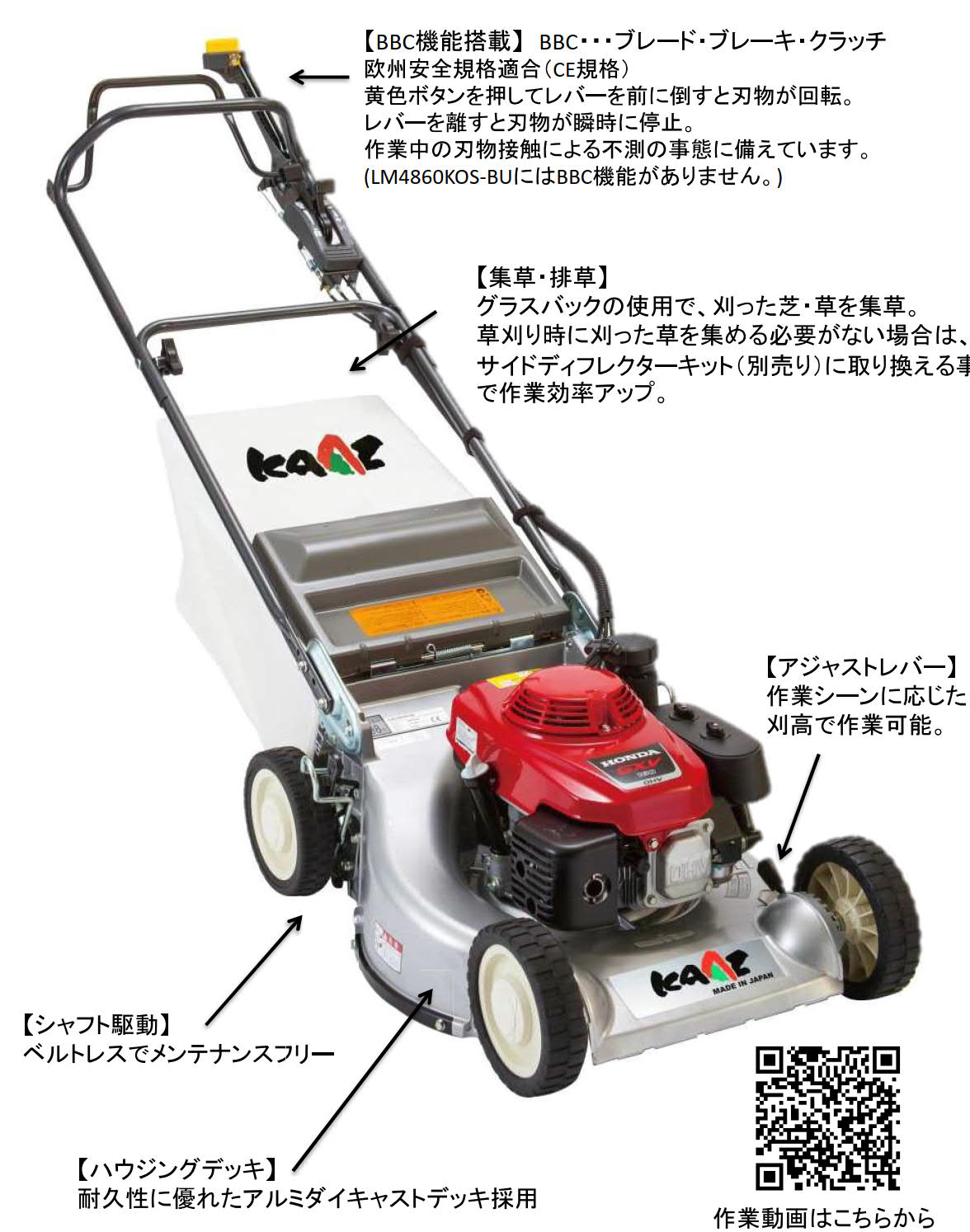 日本 カーツ 芝刈機 グラスモア LM5360HX fucoa.cl