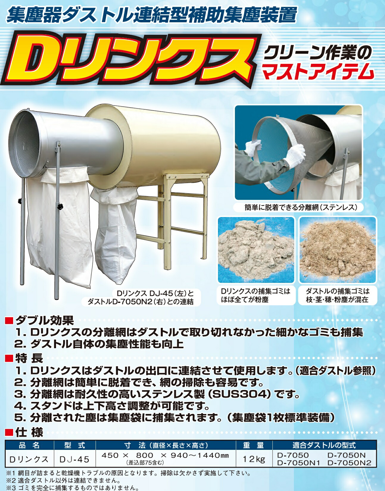 \u003cBR\u003eダストル継ぎ合わせる型助けること集塵備え付ける D山猫 DJ-45 【人間宅不可/代引不可/笹川農機/SASAGAWA】