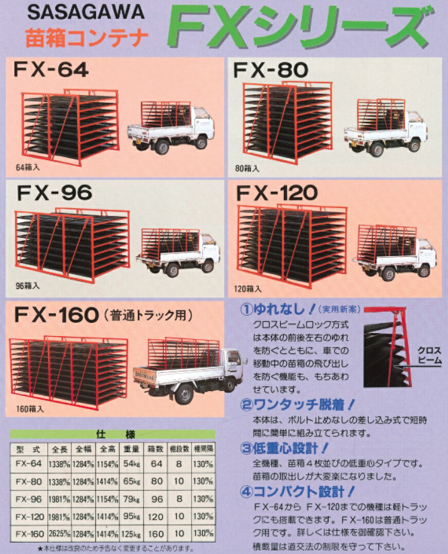 Fx 80s スチール苗箱コンテナ Fx 80s 苗コンテナ その他 イトウノウキ 80箱 農業機器 個人宅不可 代引不可 笹川農機 Sasagawa