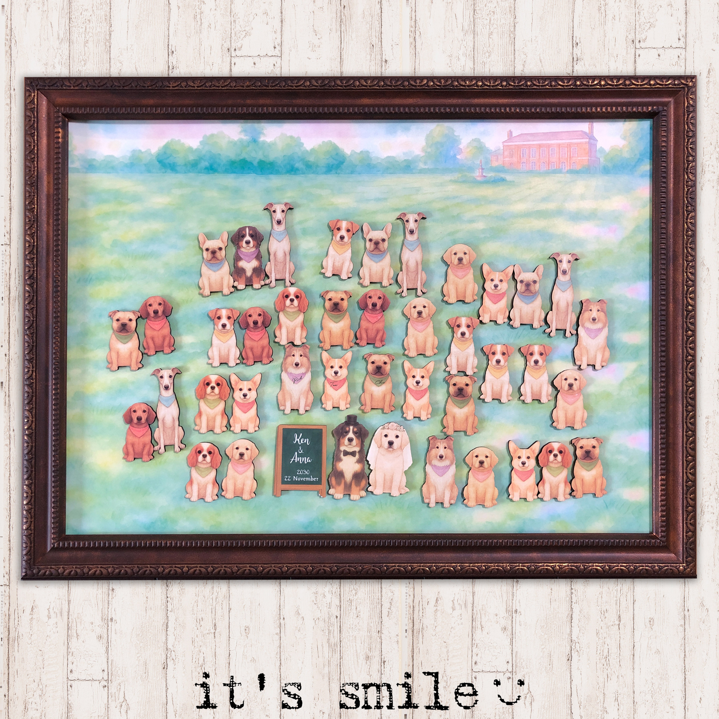 楽天市場】送料無料 ゲスト参加型結婚証明ボード［FLOWERS］ウェルカム