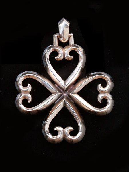 REID MFG 先んじるMFG 【 4 hearts Pendant (Bronze) 4 ハート形 シャンデリヤ ( ブロンズ ) 】[ 置き目品 ] 首飾り 引きつける 有りの実 差し上げ物 差し上げ物 ユニ一発やる メンズ レディース 【貨物輸送無料】