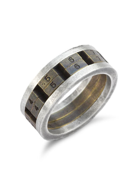 THEFT セフト 【 Varde77 &times; THEFT NUMBER LOCK RING 2 / バルデセブンティセブン &times; セフト ナンバーロックリング 】[ 正規品 ] 指輪 ダブルネーム コラボレーション プレゼント ギフト ユニセックス メンズ レディース 【 送料無料 】｜アクセサリー its 12 midnight