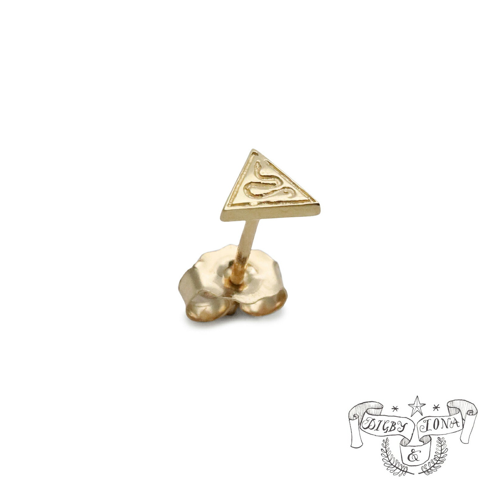 Digby & Iona ディグビー アンド アイオナ 【 Baby Snek Stud ( K14 Yellow Gold ) ベイビー スネーク スタッド ピアス イエローゴールド 】[ 正規品 ] 金 蛇 ヘビ アニマル 片耳 ギフト プレゼント ユニセックス メンズ レディース 人気 ブランド おしゃれ【 送料無料 】