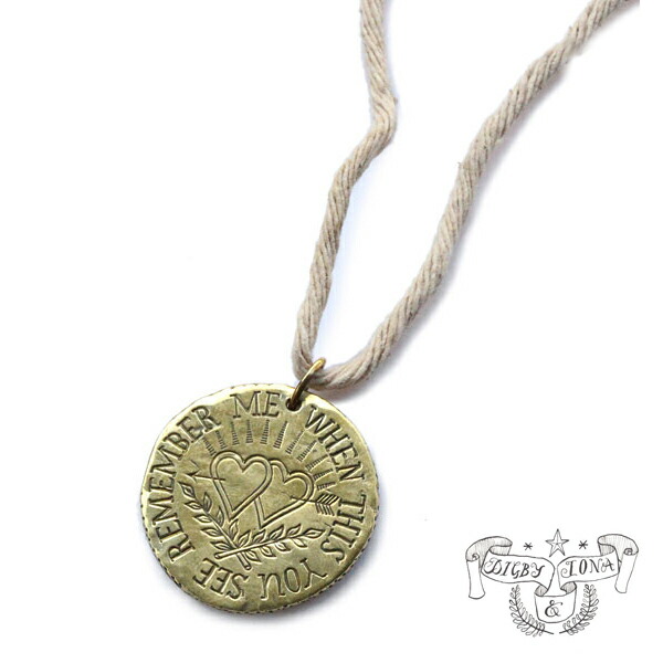 Digby & Iona ディグビー アンド アイオナ 【 Convict Love Token Necklace 】[ 正規品 ] ネックレス ペンダント ハート コインネックレス ゴールドカラー 金色 矢 プレゼント ユニセックス メンズ レディース 人気 ブランド おしゃれ 【 送料無料 】