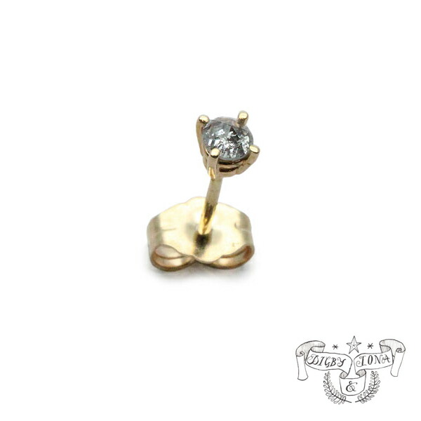 Digby & Iona ディグビー アンド アイオナ 【 Salt & Pepper Studs 14K イエローゴールド & ダイヤモンド ピアス 3mm 】[ 正規品 ] 耳飾り 金 宝石 プレゼント ギフト ユニセックス メンズ レディース 人気 ブランド おしゃれ 【 送料無料 】