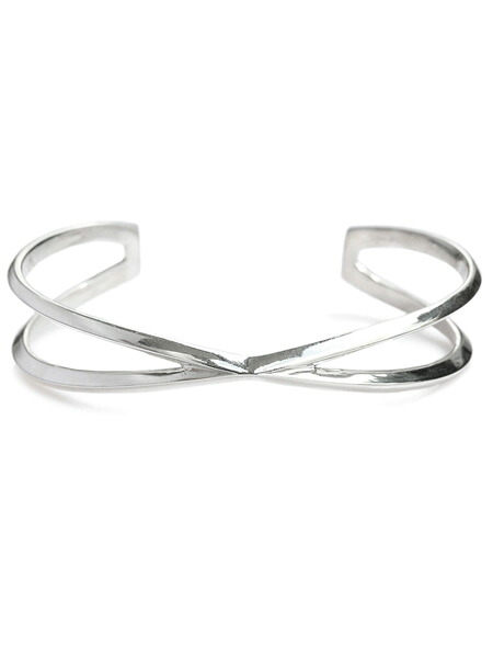 IVXLCDM アイブイエックスエルシーディーエム 【 X BANGLE (SILVER) / エックス バングル しろがね色 】[ 置き目品 ] カフブレスレット ダブル名まえ スターリングしろがね色 925 銀 十字 メンズ レディース 一般受け ブランド名 今めかしい 【 貨物輸送無料 】