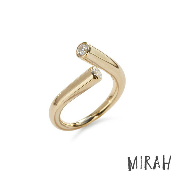 MIRAH ミラ 【 R108CZ silver925 Zirconia ring GP シルバー & ジルコニア リング ( K18 ゴールドコーティング ) 】[ 正規品 ] リング 指輪 プレゼント レディース 人気 おしゃれ 玉森裕太　【 送料無料 】｜アクセサリー its 12 midnight
