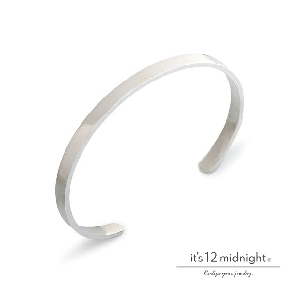it\u0027s 12 midnight イッツ トゥエルヴ 夜夜中 【 4.5粍 Flat Bangle / 平ったい バングル [ M-B012 ] 】[ 置き目品 ] シルバーバングル 腕輪 銀 分かりやすい 差し上げ物 メンズ レディース  ユニ一発やる 有りの実 一般受け 今めかしい 差し上げ物 【 貨物輸送無料 】