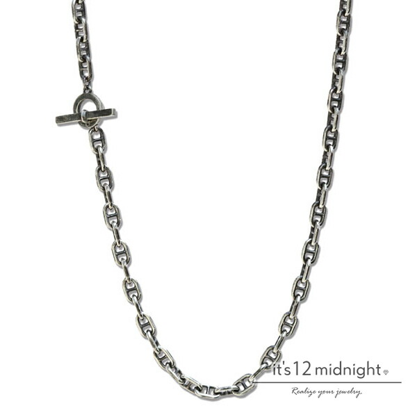 it's 12 midnight イッツ トゥエルヴ ミッドナイト 【 Medium Anchor Chain Necklace OX [ M-N013-OX ] アンカーチェーン ネックレス 】[ 正規品 ] ペンダント シルバー 銀 燻し マンテル Y字ネックレス シンプル プレゼント メンズ レディース 【 送料無料 】