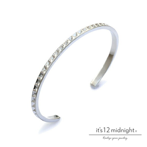 it\u0027s 12 midnight イッツ トゥエルヴ 夜夜中 【 Reverse Studs Bangle / バングル [ T-B008 ]】[ 置き目品 ] シルバーバングル 腕輪 スタッズバングル 銀 分かりやすい 差し上げ物 メンズ レディース  ユニ一発やる 有りの実 一般受け 【 貨物輸送無料 】