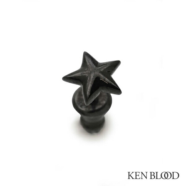 KENBLOOD ケンブラッド 【 スター ピアス ブラック [ KP-394BK ]】[ 正規品 ] シルバーピアス 黒 スタッド式ピアス キャッチ式ピアス 星 シンプル スタッド 人気 定番 ブランド おしゃれ 片耳用 プレゼント メンズ レディース ユニセックス