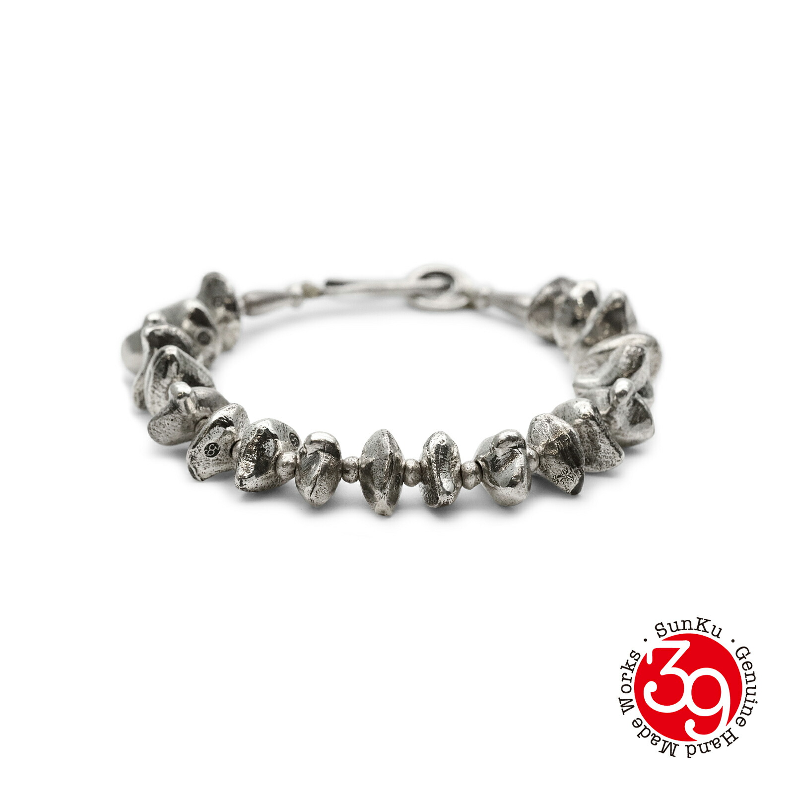 SunKu サンク 39 【 39 Silver Beads [ SK-016 ] しろがね色 ビーズ 腕輪 】[ 置き目品 ] しろがね色 925 銀 分かりやすい 差し上げ物 ユニ一発やる 差し上げ物 ありの実 メンズ レディース 一般受け ブランド名 今めかしい おすすめ 【 貨物輸送無料 】