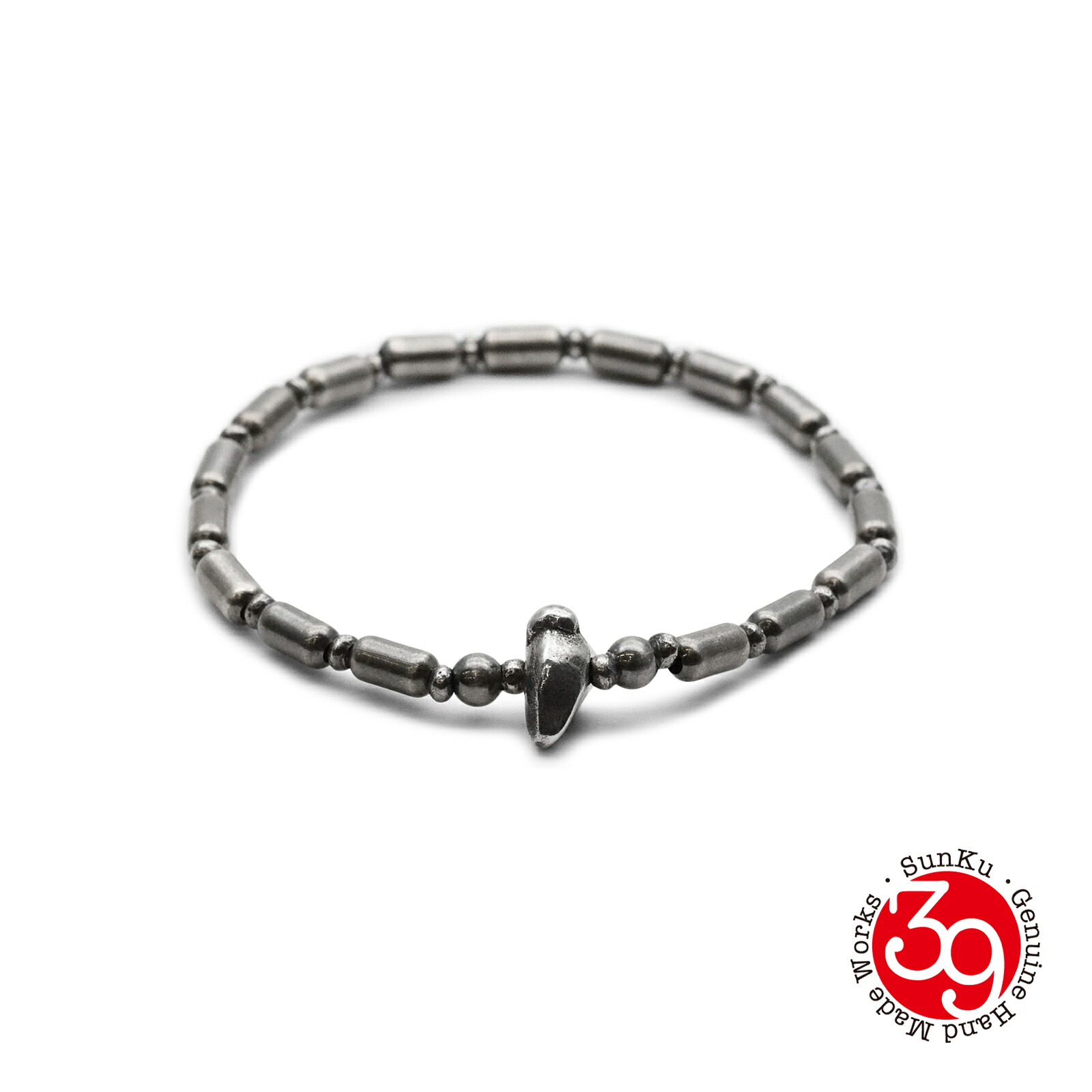 SunKu サンク 39 【 Silver Pipe Beads Bracelet [ SK-345 ] しろがね色 煙管 ビーズ 腕輪 】[ 定まり品 ] 925 銀 分かりやすい 差し上げ物 ユニ一発やる 差し上げ物 ありの実 メンズ レディース 一般受け ブランド名 今めかしい おすすめ 【 貨物輸送無料 】