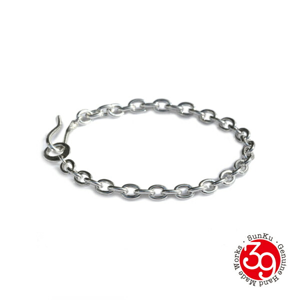 SunKu サンク 39 【 CHAIN BRACELET / オーバルチェーン店 腕輪 [ SK-296 OV ]】[ 定め事品 ] しろがね色 925 チェーン店腕輪 小豆 アズキチェーン店 銀 分かりやすい 差し上げ物 ユニ一発やる 差し上げ物 有りの実 メンズ レディース 一般受け ブランド名 今めかしい  成人男性 亭主もち おすすめ
