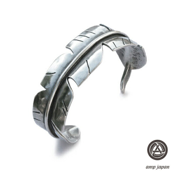 amp japan アンプリファイアー ジャパン 【 Eternal Feather Bangle -Wide-  [ 15AO-309 ] エターナル 羽毛 バングル 広々とした 】[ 置き目品 ] カフブレスレット 幅ひろい 機翼 しろがね色 金管楽器 銀 有りの実 差し上げ物 差し上げ物 ユニ一発やる メンズ レディース 【 貨物輸送無料 】