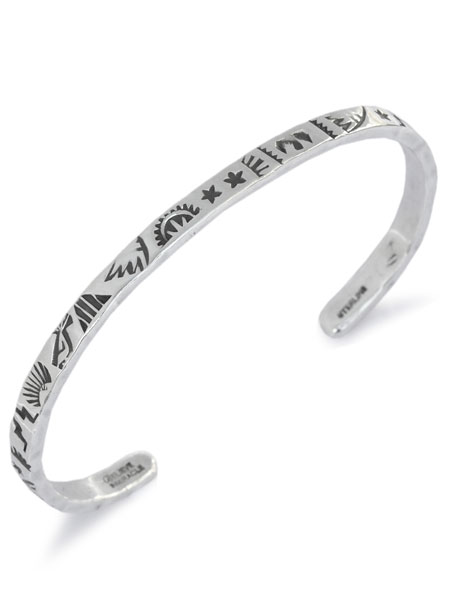 BELIEVEINMIRACLE ビリーブインミラクル 【 GARA BANGLE [ 563 ] ガラ バングル 】[ 置き目品 ] カフブレスレット リストバンド スターリングしろがね色 御手々御手伝いさん 消し印細工物 原住民 銀 925 差し上げ物 メンズ レディース 【 貨物輸送無料 】
