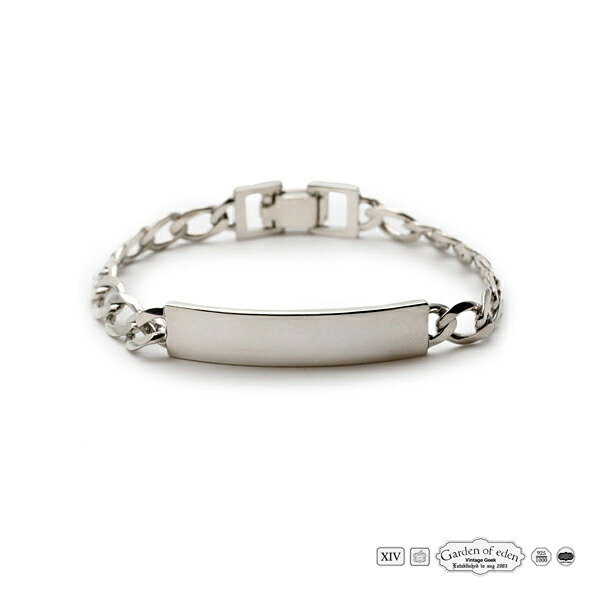 Garden of Eden 苑地 オブ エデン 【 ID BRACELET ( XL ) [ 22AW-022XL ]】[ 置き目品 ] 腕輪 一皿 チェーン店 しろがね色 分かりやすい 銀 ブレス 差し上げ物 ユニ一発やる メンズ レディース 一般受け ブランド名 今めかしい 【 貨物輸送無料 】