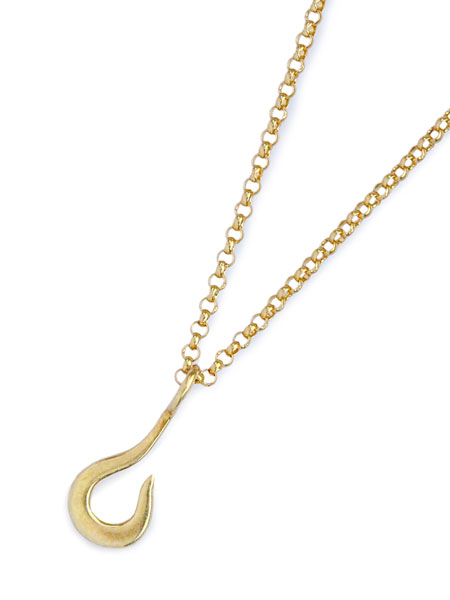 GILES & BROTHER ジャイルス アンド ブラザー 【 FISH FOOK TINY CHAM ( Gold vermeil ) / フィッシュ フック タイニー チャーム 】[ 正規品 ] ネックレス ペンダント 調節可能 メンズ レディース 【 送料無料 】