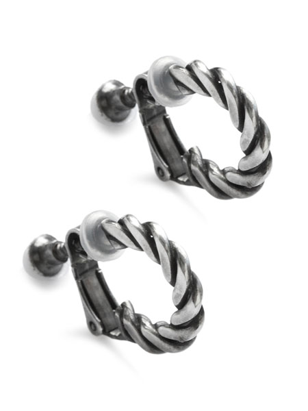 HARIM ハリム 【 press pierce SILVER S (イヤリング加工) [ 2個セット ] HRA042SV / プレスピアス シルバー 】[ 正規品 ] 耳飾り ツイスト 銀 925 愛用 着用 ペア プレゼント ギフト ユニセックス メンズ レディース 【 送料無料 】｜アクセサリー its 12 midnight