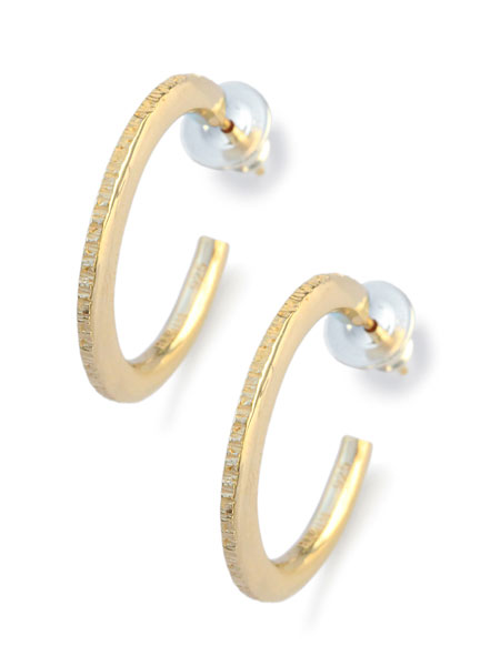HARIM ハリム 【 thin rain pierce GP (2個セット) [ HRA060GP ] / シンレインピアス 】[ 正規品 ] 細身 テクスチャー スタッド スターリングシルバー 925 銀 プレゼント ユニセックス メンズ レディース 【 送料無料 】